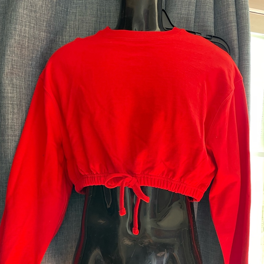 Women small never worn crop long sleeve sweater top